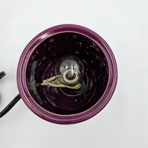 Scentsy Wax Warmer Cosmos Purple Floral Retired Embossed Full Sized Wax … - Picture 8 of 14